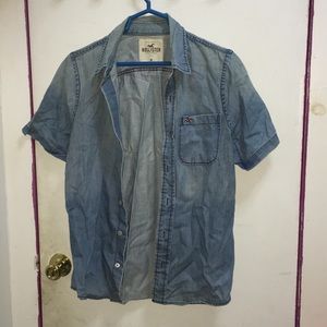 Hollister Short Sleeved Denim Shirt